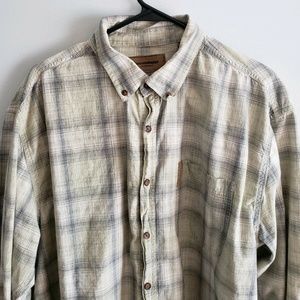 Western Camp Shirt Mens XL Plaid Shirt